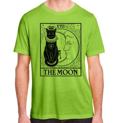 Vintage Tarot Card XVII The Moon Cat Adult ChromaSoft Performance T-Shirt