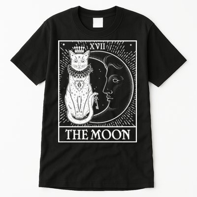 Vintage Tarot Card XVII The Moon Cat Tall T-Shirt