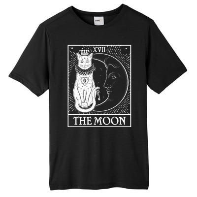 Vintage Tarot Card XVII The Moon Cat Tall Fusion ChromaSoft Performance T-Shirt