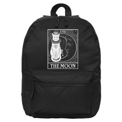 Vintage Tarot Card XVII The Moon Cat 16 in Basic Backpack