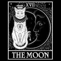 Vintage Tarot Card XVII The Moon Cat Poster