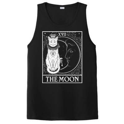 Vintage Tarot Card XVII The Moon Cat PosiCharge Competitor Tank