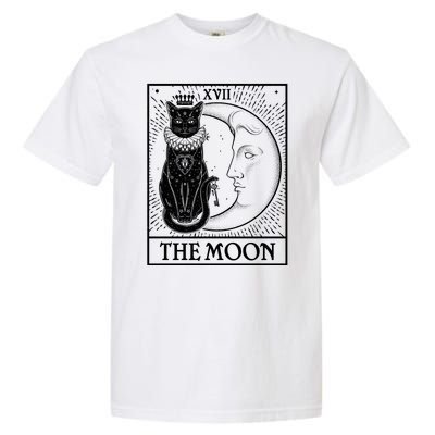 Vintage Tarot Card XVII The Moon Cat Garment-Dyed Heavyweight T-Shirt