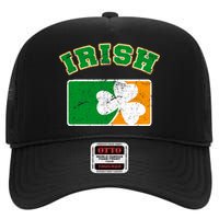 Vintage Team Irish Flag St. Patrick's Day High Crown Mesh Back Trucker Hat