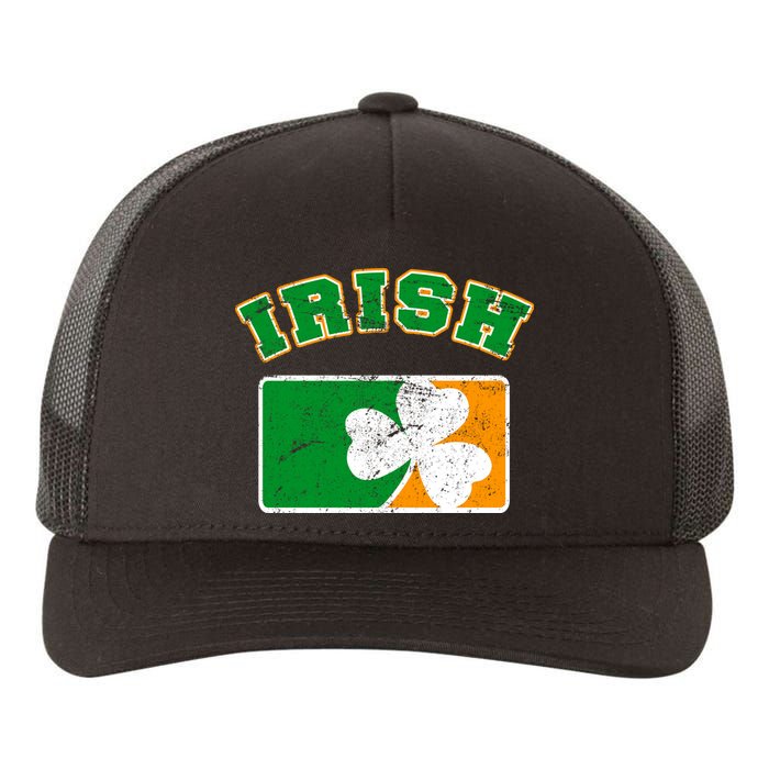 Vintage Team Irish Flag St. Patrick's Day Yupoong Adult 5-Panel Trucker Hat