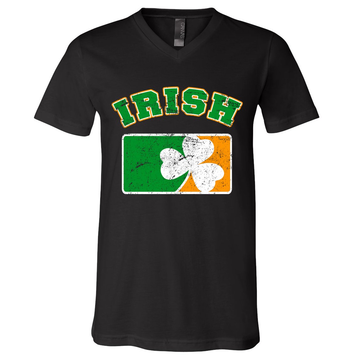 Vintage Team Irish Flag St. Patrick's Day V-Neck T-Shirt