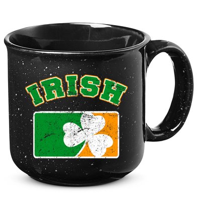 Vintage Team Irish Flag St. Patrick's Day 15oz Campfire Ceramic Mug