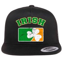 Vintage Team Irish Flag St. Patrick's Day Flat Bill Trucker Hat