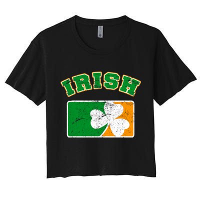 Vintage Team Irish Flag St. Patrick's Day Crop Top