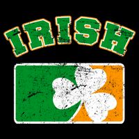 Vintage Team Irish Flag St. Patrick's Day Women's V-Neck T-Shirt
