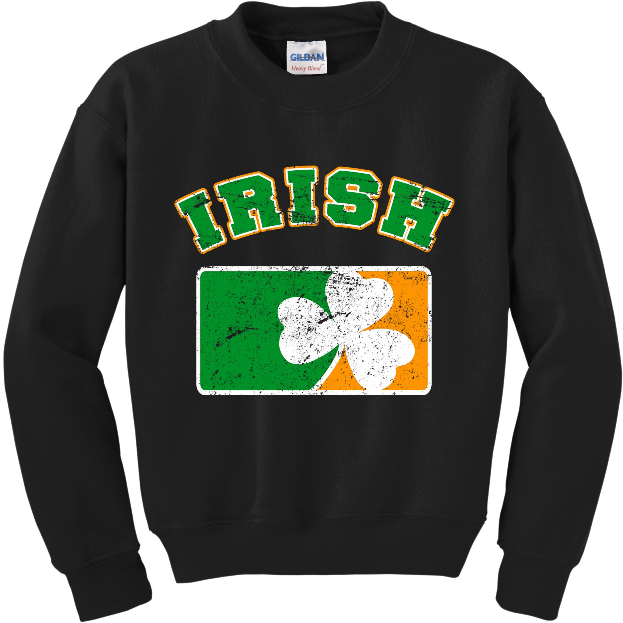 Vintage Team Irish Flag St. Patrick's Day Kids Sweatshirt