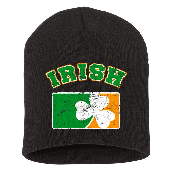 Vintage Team Irish Flag St. Patrick's Day Short Acrylic Beanie