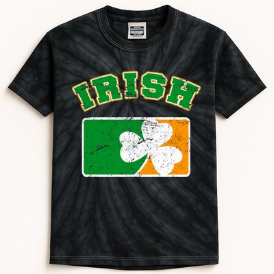 Vintage Team Irish Flag St. Patrick's Day Kids Tie-Dye T-Shirt