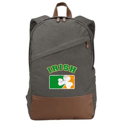 Vintage Team Irish Flag St. Patrick's Day Cotton Canvas Backpack