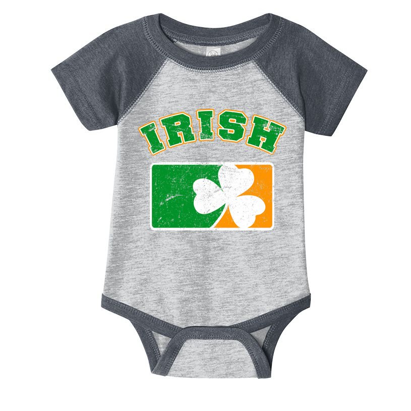 Vintage Team Irish Flag St. Patrick's Day Infant Baby Jersey Bodysuit