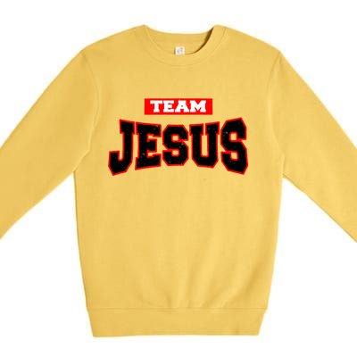 Vintage Team Jesus Funny Christian Premium Crewneck Sweatshirt