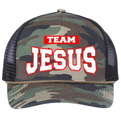 Vintage Team Jesus Funny Christian Retro Rope Trucker Hat Cap