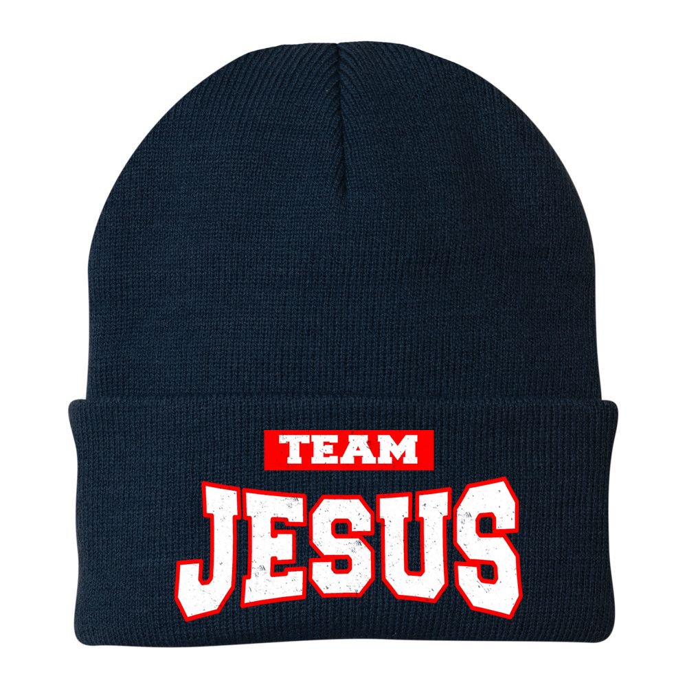 Vintage Team Jesus Funny Christian Beanie