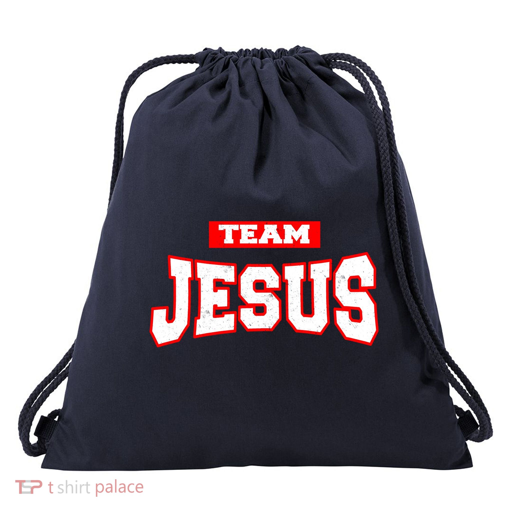 Vintage Team Jesus Funny Christian Drawstring Bag