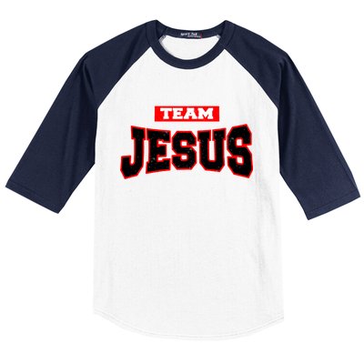 Vintage Team Jesus Funny Christian Baseball Sleeve Shirt