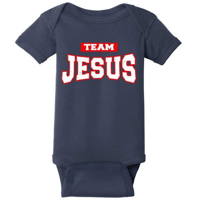 Vintage Team Jesus Funny Christian Baby Bodysuit