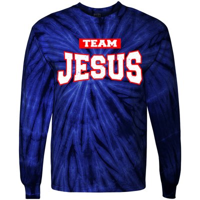 Vintage Team Jesus Funny Christian Tie-Dye Long Sleeve Shirt