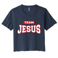 Vintage Team Jesus Funny Christian Crop Top