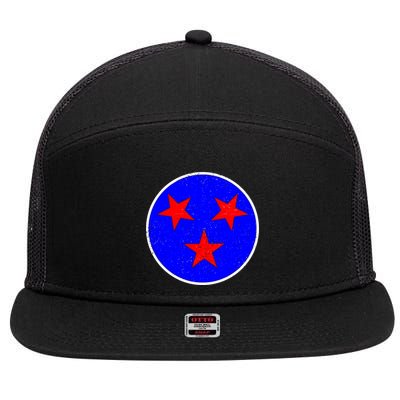 Vintage Tennessee State Flag 7 Panel Mesh Trucker Snapback Hat