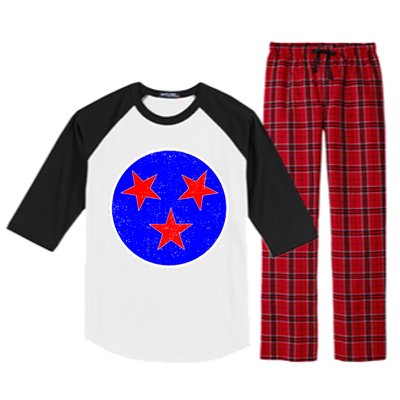 Vintage Tennessee State Flag Raglan Sleeve Pajama Set