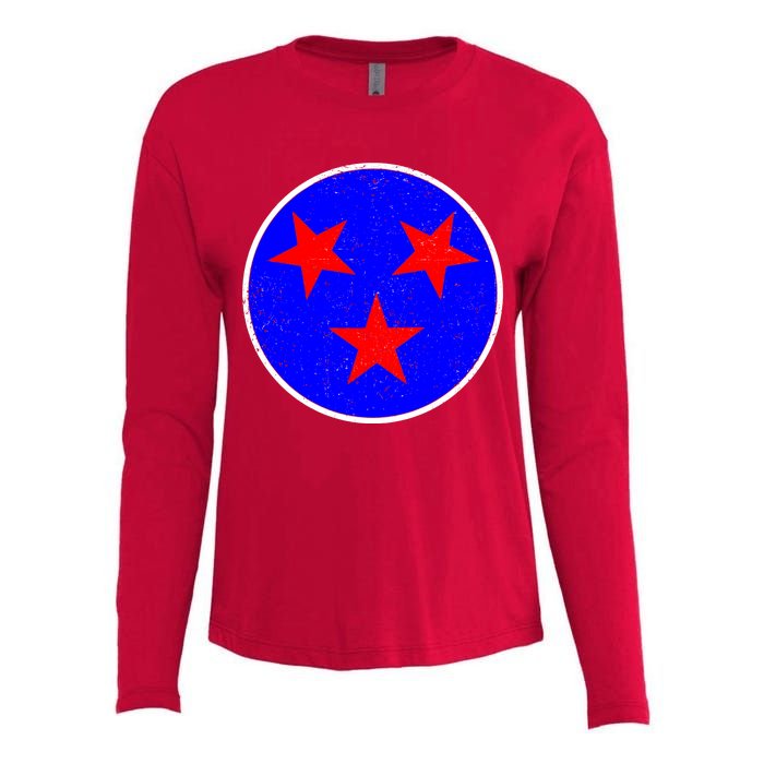 Vintage Tennessee State Flag Womens Cotton Relaxed Long Sleeve T-Shirt