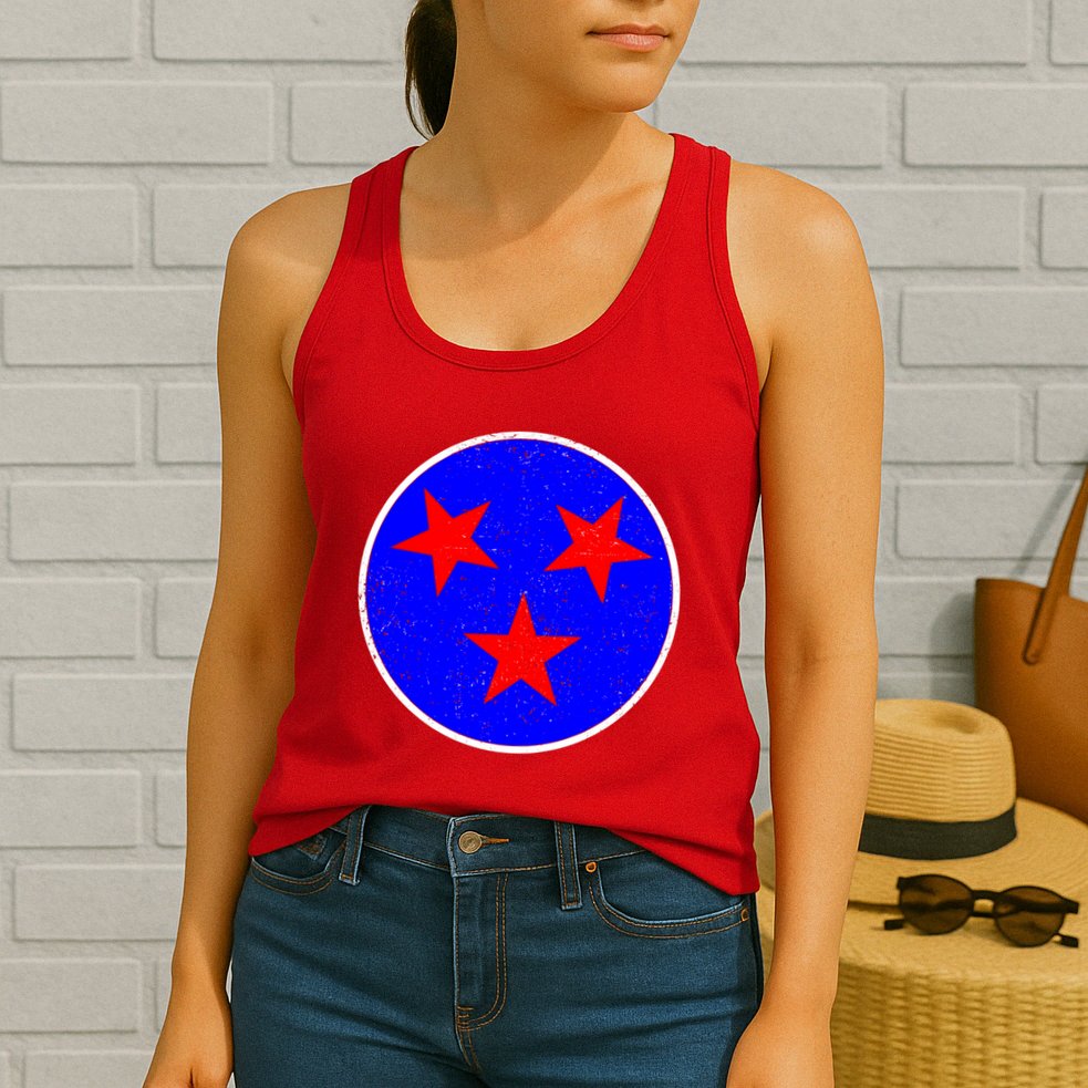 Vintage Tennessee State Flag Womens Tank Top