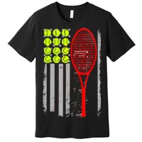 Vintage Tennis American Flag USA  Premium T-Shirt