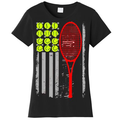 Vintage Tennis American Flag USA  Women's T-Shirt