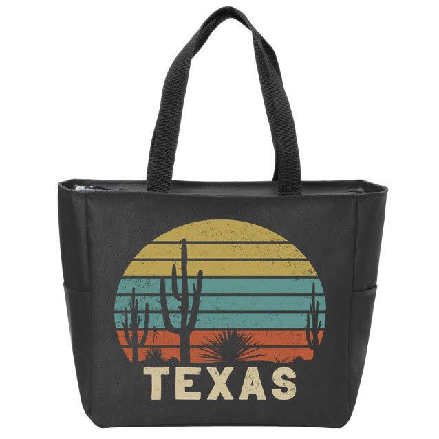Vintage Texas Zip Tote Bag