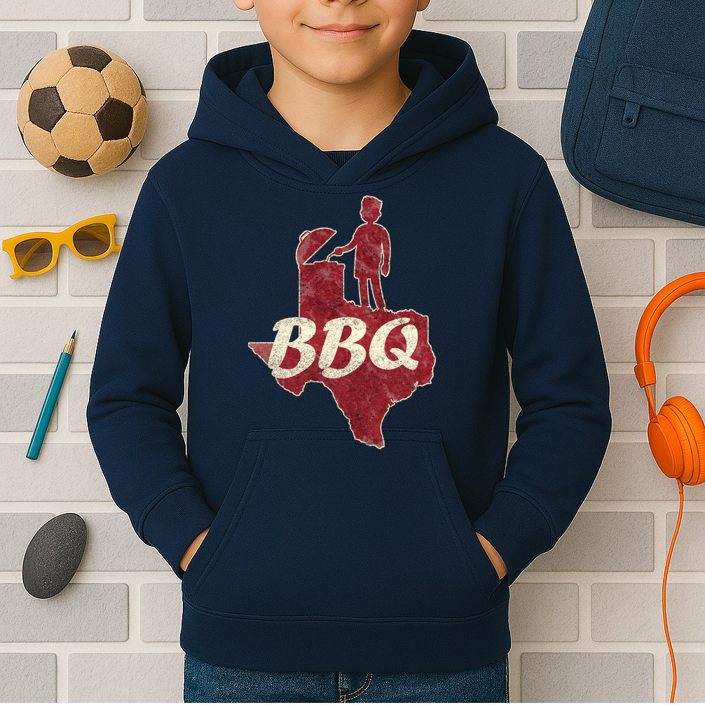 Vintage Texas BBQ Kids Hoodie