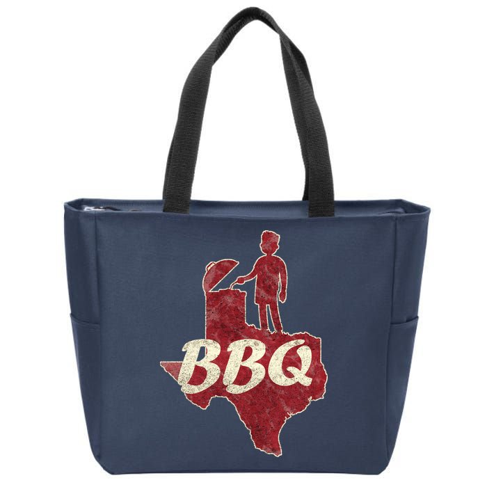 Vintage Texas BBQ Zip Tote Bag