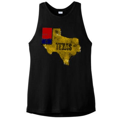 Vintage Texas Logo Ladies PosiCharge Tri-Blend Wicking Tank