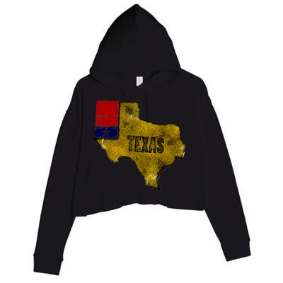 Vintage Texas Logo Crop Fleece Hoodie