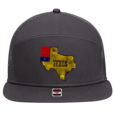 Vintage Texas Logo 7 Panel Mesh Trucker Snapback Hat