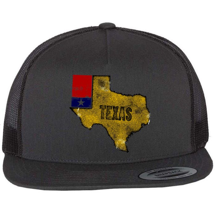 Vintage Texas Logo Flat Bill Trucker Hat