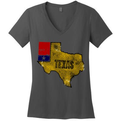 Vintage Texas Logo Women's V-Neck T-Shirt