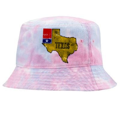 Vintage Texas Logo Tie-Dyed Bucket Hat