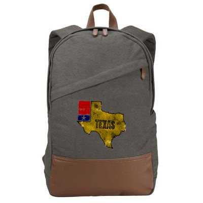 Vintage Texas Logo Cotton Canvas Backpack