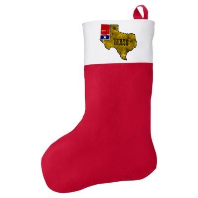 Vintage Texas Logo Felt Holiday Christmas Stocking