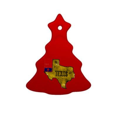 Vintage Texas Logo Ceramic Tree Ornament