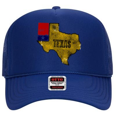 Vintage Texas Logo High Crown Mesh Back Trucker Hat