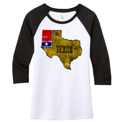 Vintage Texas Logo Women's Tri-Blend 3/4-Sleeve Raglan Shirt