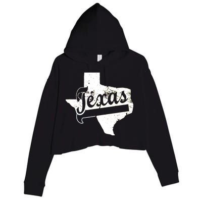 Vintage Texas State Logo Crop Fleece Hoodie