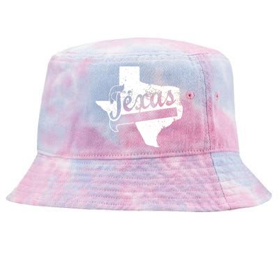 Vintage Texas State Logo Tie-Dyed Bucket Hat