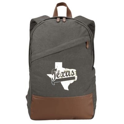 Vintage Texas State Logo Cotton Canvas Backpack